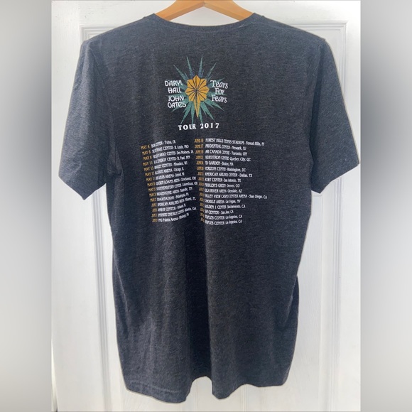 Daryl Hall John Oates Tears For Fears 2017 Concert Tour T Shirt Size: L Large - Picture 2 of 2